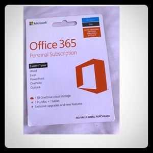 Microsoft office 365 subscription! One year!